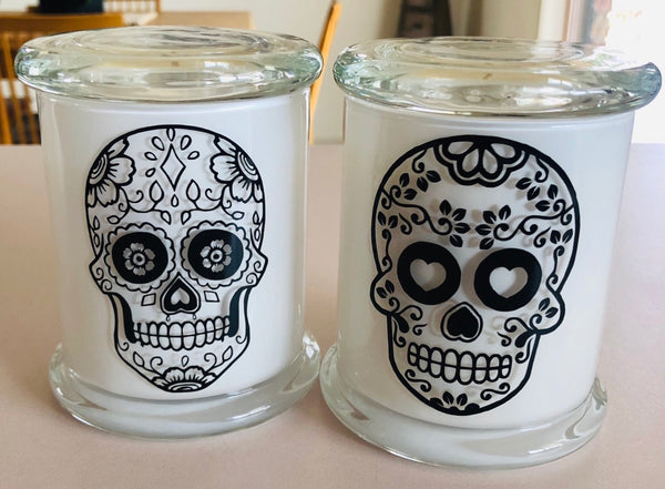 Sugar Skull Candle