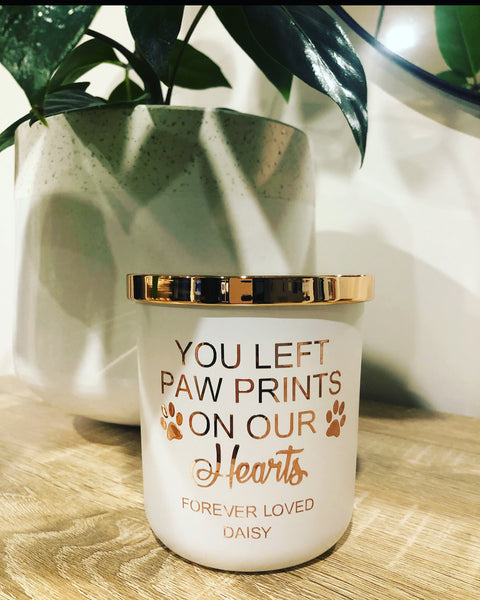 You left paw prints on our heart ~ Pet memorial