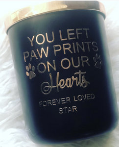 You left paw prints on our heart ~ Pet memorial